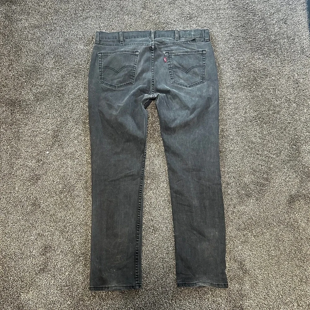 Levi's 511 Slim Fit Jeans Mens 38x32 Faded Black Good WaterLess Denim